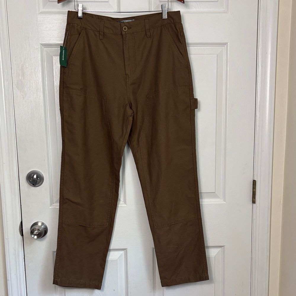 NEW NWT Par Simons DJAB Brown Tan Carpenter pants size 30 Cotton Lyocell blend
